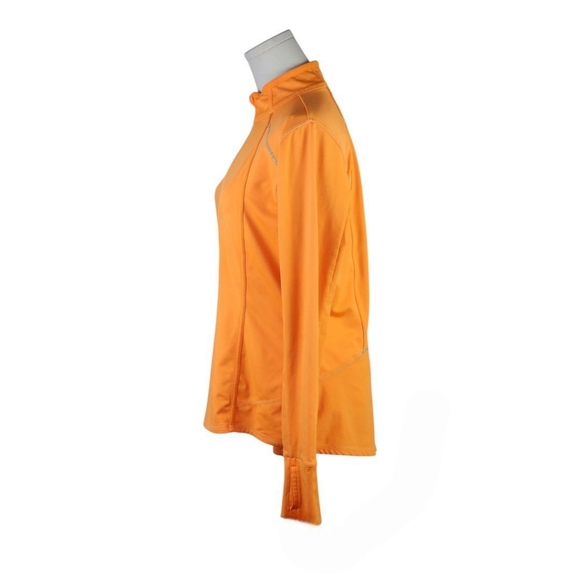Athleta Orange Quarter Zip Jacket Thumbholes Reflective Activewear - Picture 5 of 12